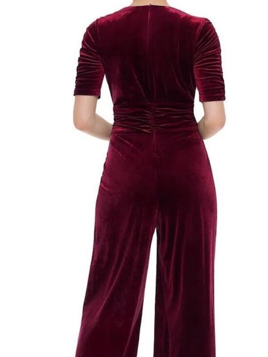Vince Camuto Velvet Twist-Front Jumpsuit - Picture 3 of 6